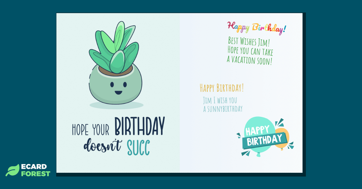 A sample birthday ecard by EcardForest